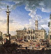 Rome, The Piazza and Church of Santa Maria Maggiore